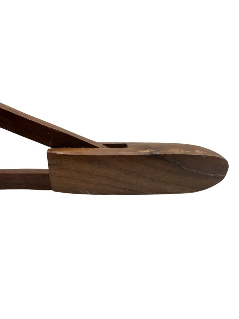 Vintage Wooden Salad Tongs Hinged Wood Serving Utensil For Kitchen Or Dining Use